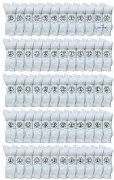 240 Wholesale Yacht & Smith Women's Cotton Terry Cushioned Athletic White Crew Socks