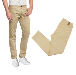 36 Units of Men's 5-Pocket UltrA-Stretch Skinny Fit Chino Pants Khaki - Mens Pants