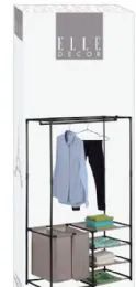 5 Pieces 4 Shelf Wardrobe With 2 Hampers - Storage & Organization