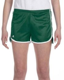 36 Wholesale Women's Russell Athletic Active Shorts In Dark Green And White,size 2xlarge