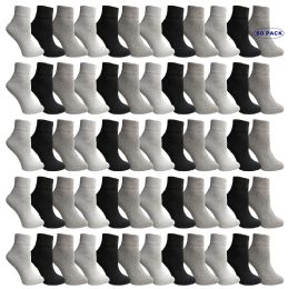 60 Wholesale Yacht & Smith Women's Assorted Color Quarter Ankle Sports Socks, Size 9-11
