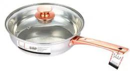 6 Wholesale Frying Pan Stainless Steel Rose Gold