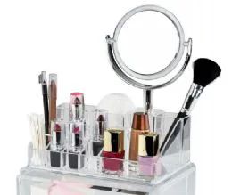 4 Wholesale Cosmetic Organizer With Vanity Mirror And 2 Drawers