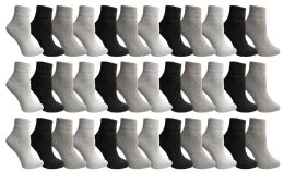 Yacht & Smith Women's Lightweight Cotton Assorted Colored Quarter Ankle Socks