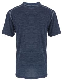 24 of Men's Performance Solid Melange Crew Neck Tee In Navy