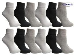 12 Pairs Yacht & Smith Women's Cotton Assorted Color Quarter Ankle Sports Socks, Size 9-11 - Womens Ankle Sock
