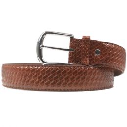 36 Wholesale Mens Brown Braided Belt