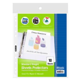 24 Wholesale Standard Weight Top Loading Sheet Protectors (10/pack)