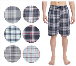 36 Pieces Men's Short Cotton Pj Pants With Packets And Strings - Mens Pajamas