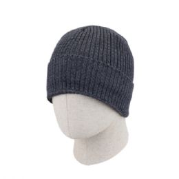 36 Pieces Adult Plain Ribbed Winter Knit Beanie Hat - Winter Beanie Hats