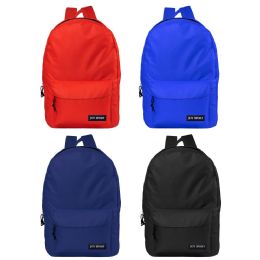 48 Wholesale 17" Bulk Classic Backpacks In 4 Assorted Colors