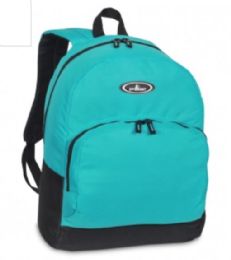 30 Wholesale Everest Classic Backpack W/ Front Organizer In Turquoise