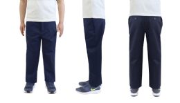 24 Pieces Boy's Flat Front School Uniform And Casual Pants, Navy Size 4 - Boys School Uniforms