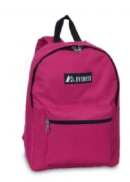 30 Wholesale Everest Basic Color Block Backpack In Hot Pink