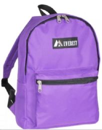 30 Pieces Everest Basic Color Block Backpack In Dark Purple - Backpacks 15" or Less