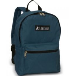 30 Wholesale Everest Basic Color Block Backpack In Fuchsia Blue