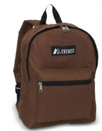30 Pieces Everest Basic Color Block Backpack In Brown - Backpacks 15" or Less