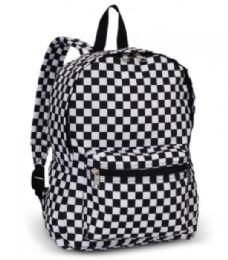 30 Pieces Everest Basic Pattern Backpack In Squares - Backpacks 15" or Less