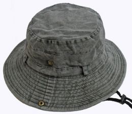 36 Wholesale Adult Stonewash Heavy Denim Fishermen Hat
