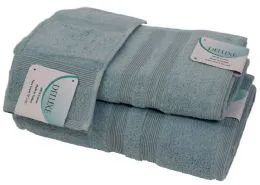 12 Pieces Sterling Starlight Blue Cotton 3 Piece Towel Set - Towels