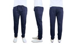 24 Units of Men's Cotton Stretch Twill Joggers In Navy - Mens Pants