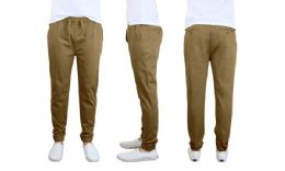 24 Units of Men's Cotton Stretch Twill Joggers In Timber - Mens Pants