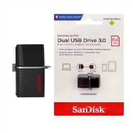 25 Bulk Sandisk Ultra Dual Usb Drive 64gb