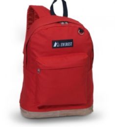 30 Wholesale Everest Suede Bottom Pattern Backpack In Red