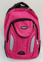 24 Pieces 19 Inch Constructed Heavy Duty Backpack In Hot Pink - Backpacks 18" or Larger
