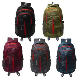 24 Pieces 20" Sport Backpacks In 5 Assorted Colors - Backpacks 18" or Larger
