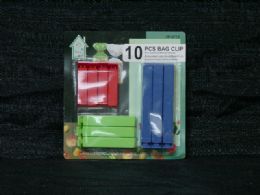 48 Wholesale 10 Piece Plastic Bag Clip
