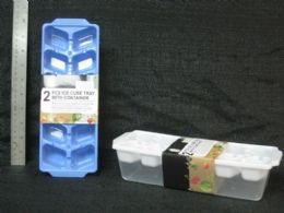 48 Wholesale 2 Piece Plastic Ice Tray With Storage