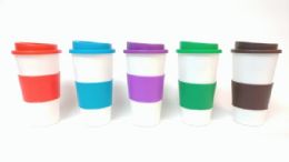 48 Wholesale Plastic Coffee Mug With Sleeve