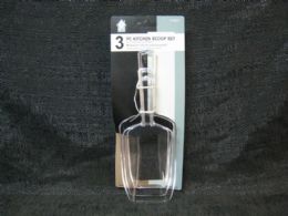 36 Wholesale 3 Piece Clear Kitchen Scoops
