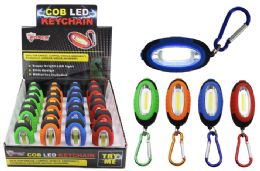 24 of Cob Led Keychain With Carabiner Ultra Bright