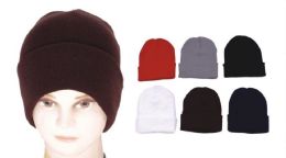 72 Pieces Unisex Assorted Color Beanie Hats - Winter Beanie Hats