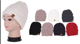 72 Wholesale Unisex Winter Beanie Hat With Velvet Liner