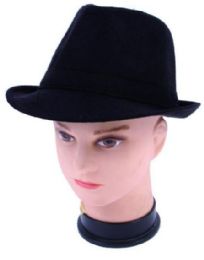 72 Wholesale Unisex Assorted Color Fashion Fedora Hats