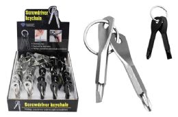 60 Wholesale Stainless Steel Keychain Screwdrivers (2 Pc)