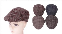 72 Wholesale Checkered Printed Driver Cap