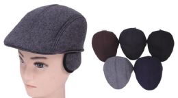 36 Wholesale Flannel Driver Cap With Ear Flap
