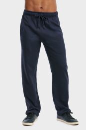36 Wholesale Men's Lightweight Fleece Sweatpants In Navy Size S