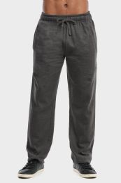 36 Wholesale Men's Lightweight Fleece Sweatpants In Charcoal Size S