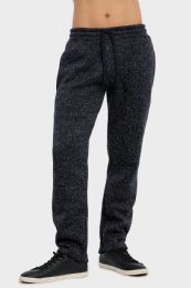 24 Wholesale Men's Medium Weight Fleece SpacE-Dye Sweatpants Size S