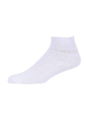 120 Bulk Women's Sport Quarter Ankle Sock In White Size 9-11