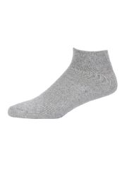 120 Wholesale Men's Sport Quarter Ankle Sock In Grey Size 10-13