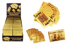 24 Bulk Gold Foil Playing Cards