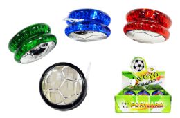 72 Wholesale Light Up Yo Yo With Soccer Ball Design