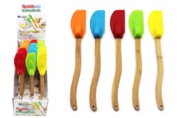 40 Wholesale Bamboo Handle Silicone Spatula With Hanger