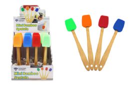 48 Pieces Mini Silicone Scoop Spatula With Bamboo Handle - Kitchen Gadgets & Tools